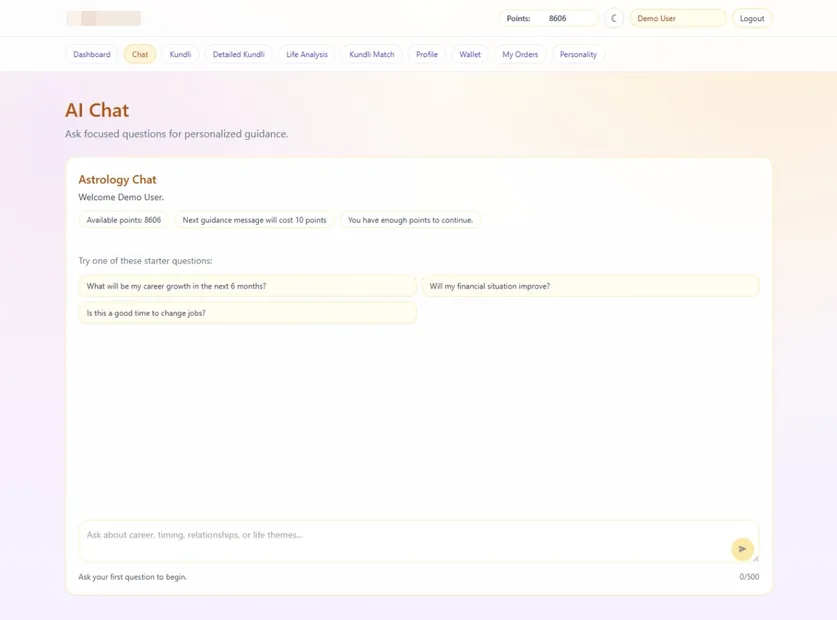 AI astrology chat